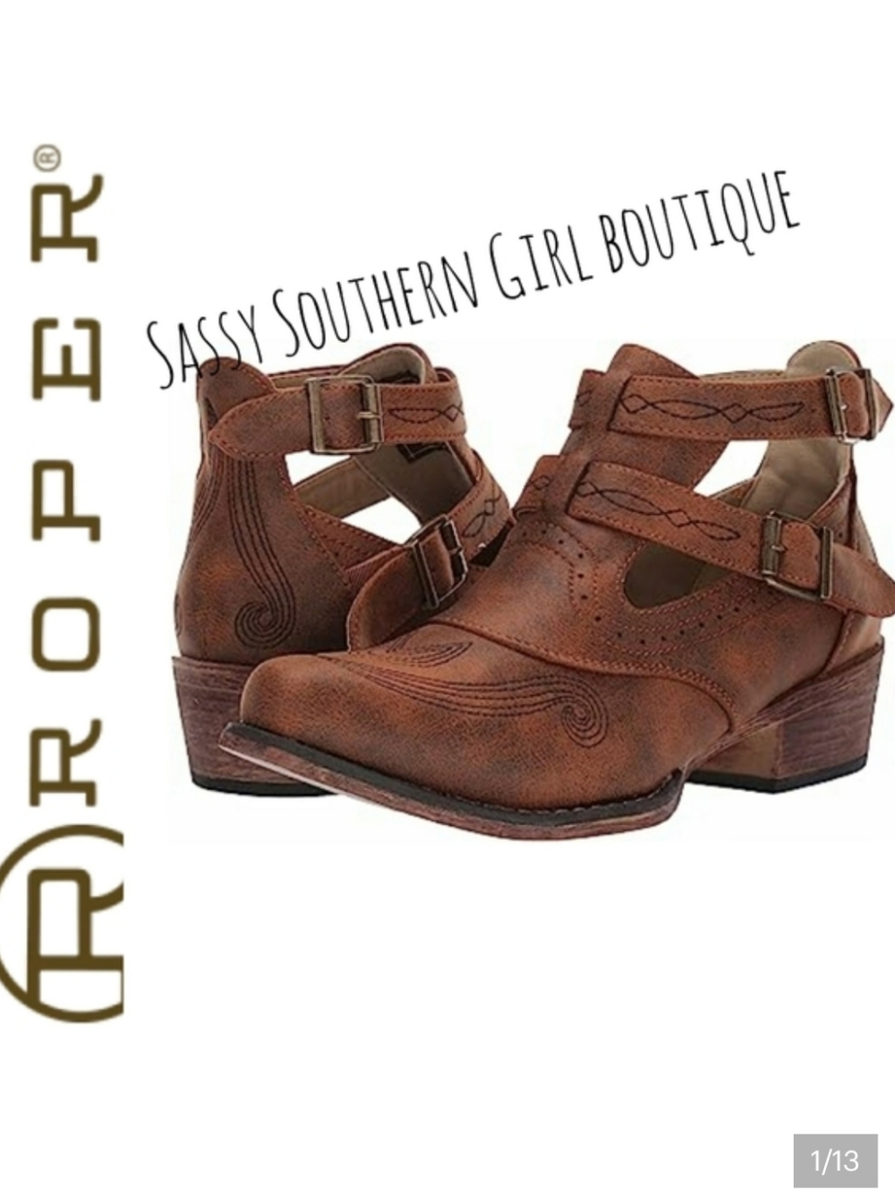 🆕⭐Roper brown western bootie boots